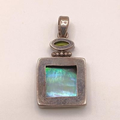 LOT 184: Sterling Silver and Abalone Shell Bracelet and Pendant
