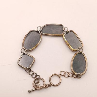 LOT 184: Sterling Silver and Abalone Shell Bracelet and Pendant