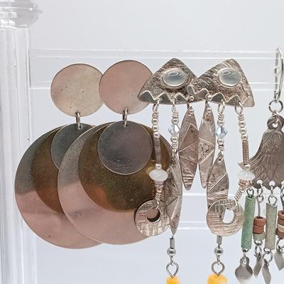LOT 187: Vintage 80s Glen Yank Earrings with Silver-Tone Jewelry Collection