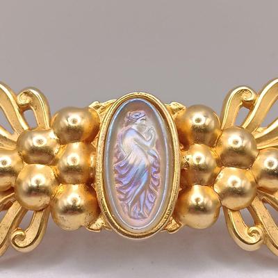 LOT 188: WRE 1/20 12K Gold Filled Bracelets with Kirks Folly Hair Clip & Gold-Tone Necklace