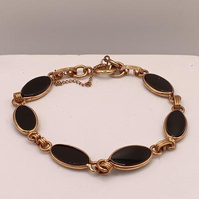 LOT 188: WRE 1/20 12K Gold Filled Bracelets with Kirks Folly Hair Clip & Gold-Tone Necklace
