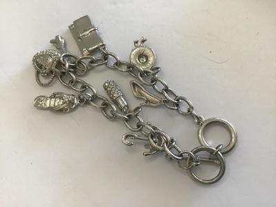 Silver Tone Charm Bracelet