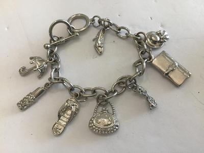 Silver Tone Charm Bracelet