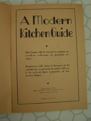 1946 copyright! “A Modern Kitchen Guide” ??from Nebraska Farmer??