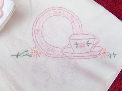 A collection of hand crafted items. Crocheted and embroidered items.