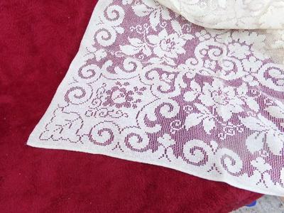 A collection of hand crafted items. Crocheted and embroidered items.