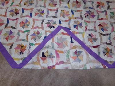 Pinwheel quilt top only. This needs your TLC to complete & quilt it.