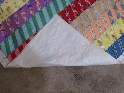 BABY QUILT 98% finished. Appears to need border finished on 1 end.