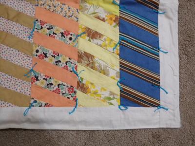 BABY QUILT 98% finished. Appears to need border finished on 1 end.