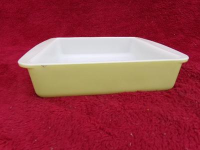 A couple of PYREX baking dishes, both about 9" square.