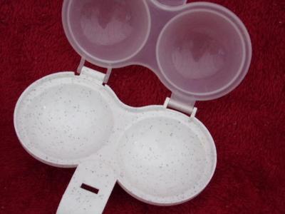 Group of 3 kinds of egg cooking devices for the microwave.