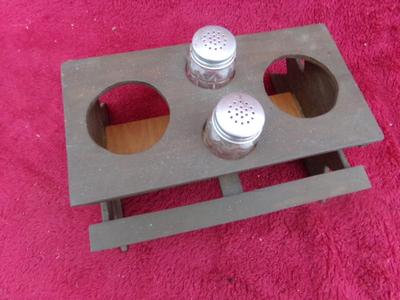 For the patio/picnic table, keeps salt, pepper & condiments together