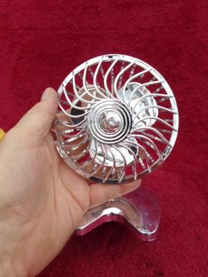 A tiny little battery operated fan. We tested it and it works good.