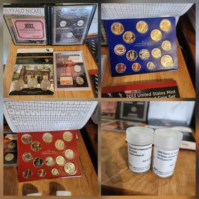 Lot of Collectable United State Coins Sets Buffalo Nickel ,Quarters, Mint UNC Sets