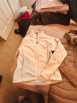 NORTH FACE JACKET (M) J JILL SWEATER (S) LANDS END DOWN FILLED COAT (S)
