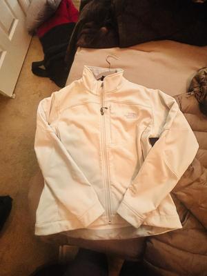 NORTH FACE JACKET (M) J JILL SWEATER (S) LANDS END DOWN FILLED COAT (S)
