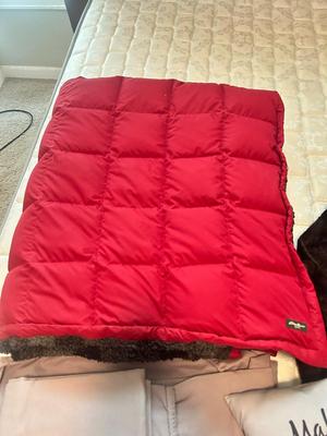 EDDIE BAUER THROW, KING SIZED SHEETS, SLANKET AND THROW PILLOW