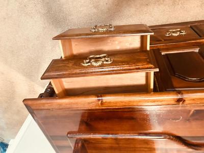 DRESSER WITH MIRROR AND STAND UP DBL DOOR DRESSER