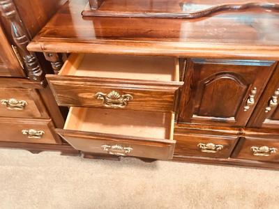 DRESSER WITH MIRROR AND STAND UP DBL DOOR DRESSER