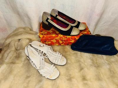 VINTAGE LADIES SHOES AND CLUTCH