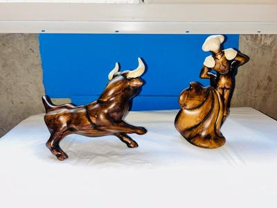 BULL FIGHTER AND BULL