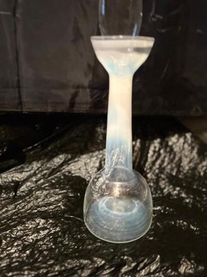 UNIQUE OPALESCENT PEARL ART GLASS DECANTER