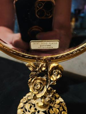 VINTAGE 24K GOLD PLATED DRESSER SET