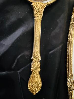 VINTAGE 24K GOLD PLATED DRESSER SET