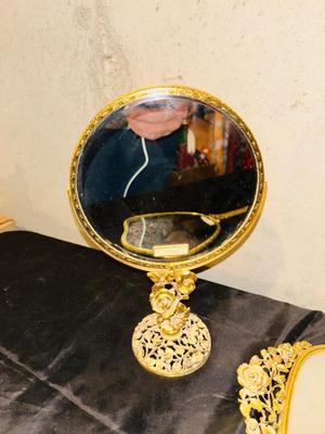 VINTAGE 24K GOLD PLATED DRESSER SET