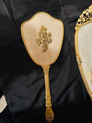 VINTAGE 24K GOLD PLATED DRESSER SET