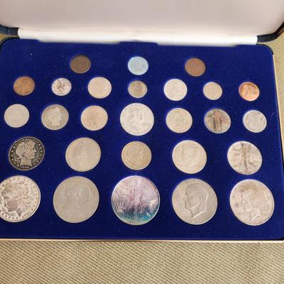 United States Coins of the 20th century in Case Many Silver