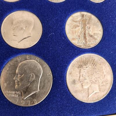 United States Coins of the 20th century in Case Many Silver
