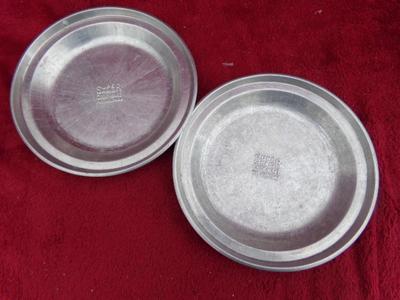 VTG pair Super Maid Cook-Ware “chow plates”. WWII military surplus...