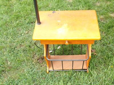 VTG reading table for next to your chair. Has a swing arm lamp, and