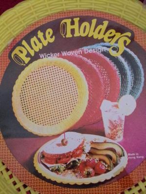Picnic time! Stack of paper plate holders and Styrofoam soup bowls.