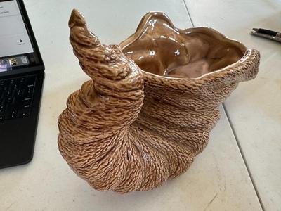 Vintage Cornucopia Made in 1982 - 20" long 9" wide 9" at high point