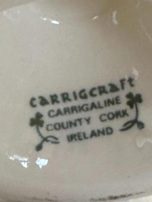 CARRIGCRAFT Carrigaline County Cork Ireland IRISH COFFEE Mug Cup w/ Shamrocks