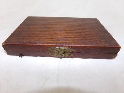 Classic VTG nut cracker w/6 pick set in a very nice wooden box.