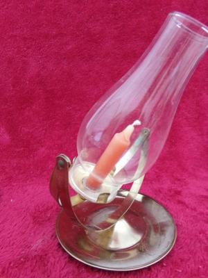 Pair of interesting candle lamps that pivot on their bases.