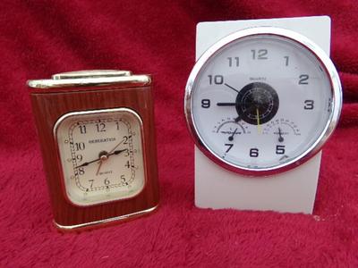 A couple of battery operated table top clocks.