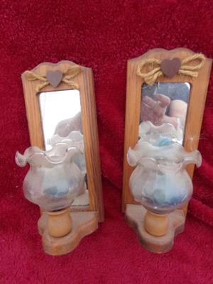 Two wall sconce votive candle holders. Clean'em up & use'em
