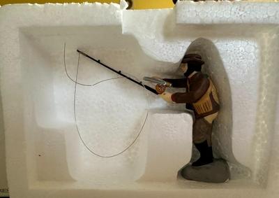 Dept 56 "Fly-Casting In The Brook" Retired In Box