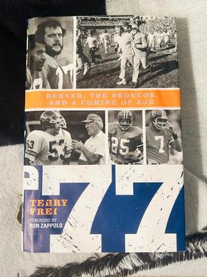 BRONCOS AND CU BUFFS GEAR ALONG WITH A BRONCO BOOK