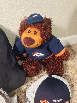 BRONCOS AND CU BUFFS GEAR ALONG WITH A BRONCO BOOK