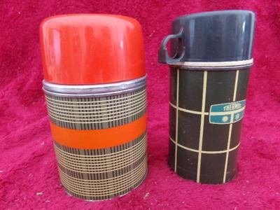 Two shorties, a small Thermos brand for coffee & wide mouth for soup