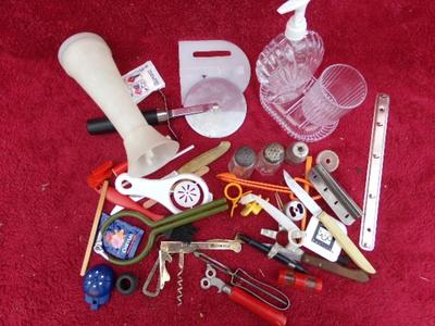 Yet another box of kitchen utensils & tools.