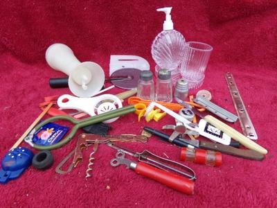 Yet another box of kitchen utensils & tools.