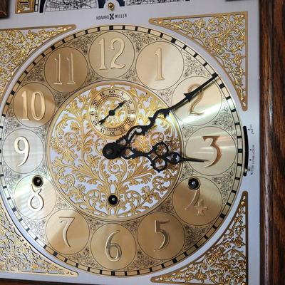 Howard Miller Grandfather Clock w Lighted Curio Cabinet 610-440