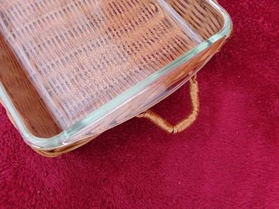 Classic VTG NEW IN BOX Jeannette Baking dish“Wickerware” 3 qt. dish