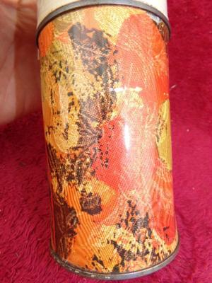 VTG Classic small THERMOS .ALL metal printed MCM exterior